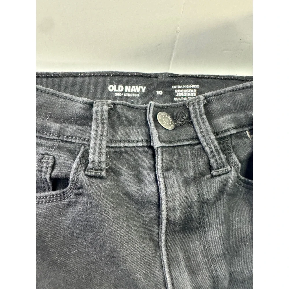 Old Navy Girls Rockstar Jeggings Bundle 360 Stretch High Rise Size 10 Black Blue